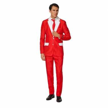 Heren pak met kerstman kleding print