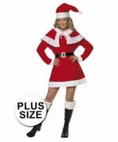 Kerstjurk kleding dames rood grote maat