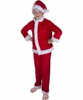 Kerstman verkleed kleding met muts voor kinderen